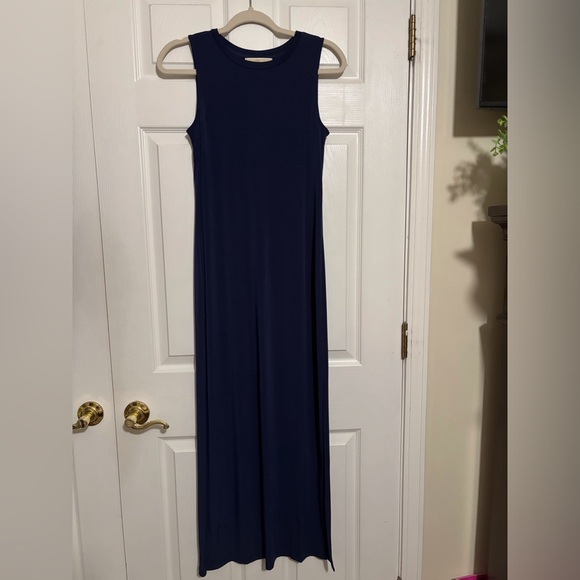 NWT Michael Kors Sleeveless Navy Maxi Dress - Picture 1 of 4